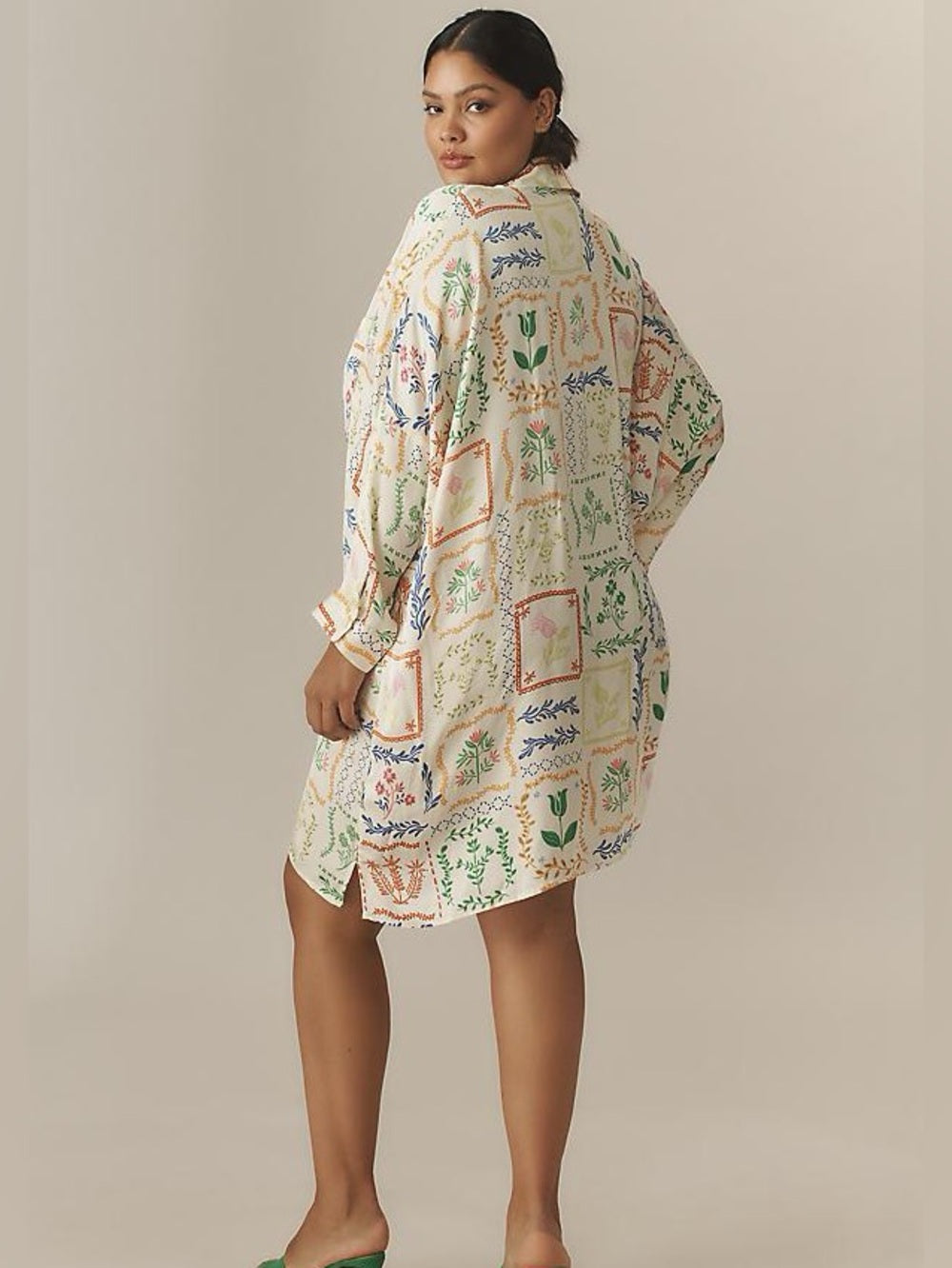 Corey Lynn Carter Floral Oversized Shirt dress, Small