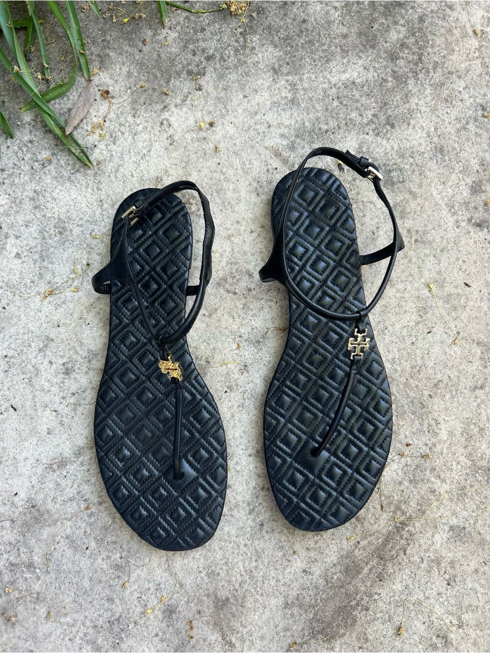 Tory Burch Marion Quilted Sole Sandal, Size 10
