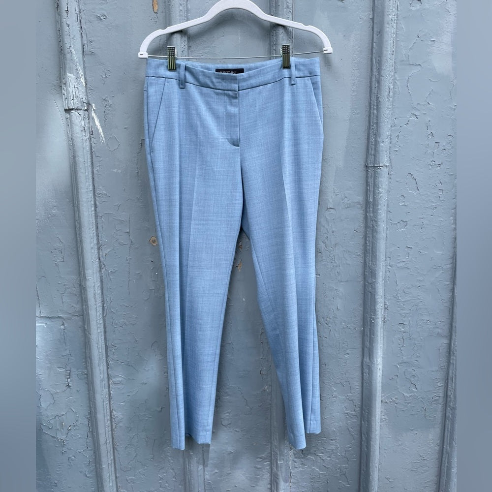 Marc Cain Blue Wool Blend Crop Trousers, size “N2” (US6)