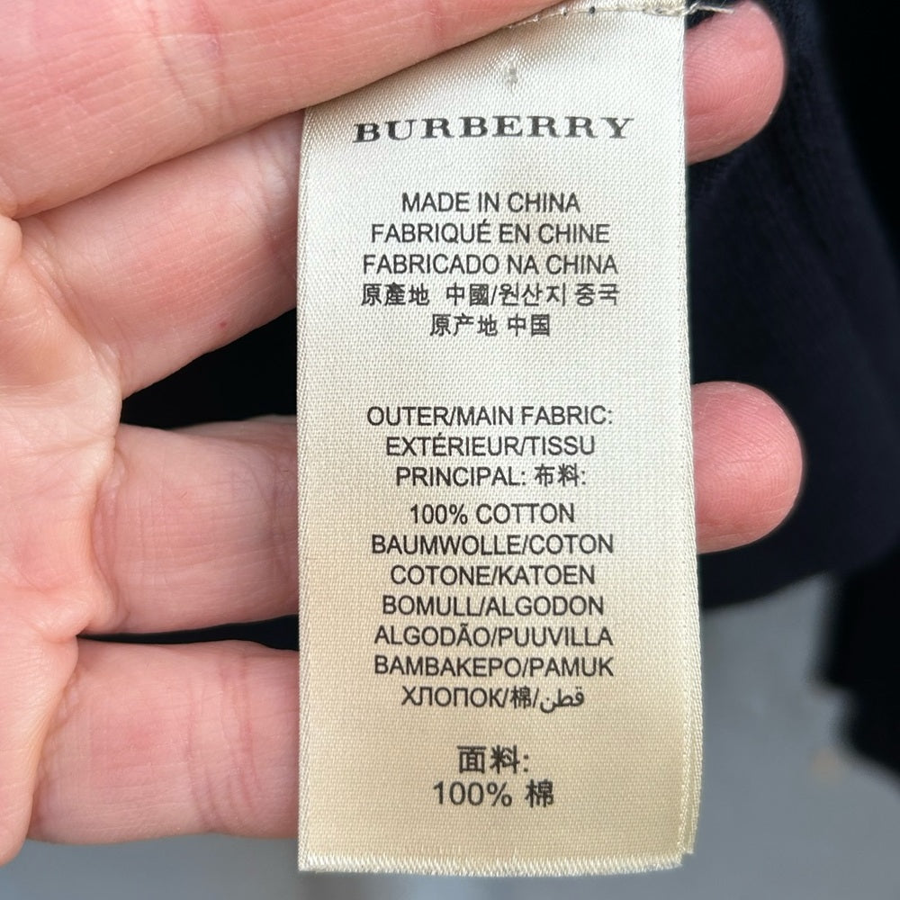 Burberry Navy Cotton Cardigan, size M