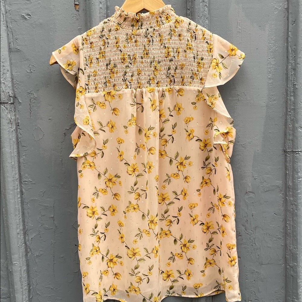 Next floral smocked front blouse, size 8/10