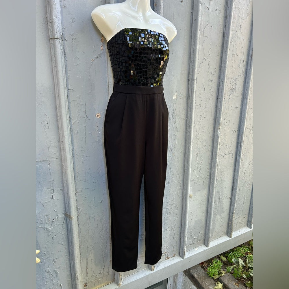 Alice + Olivia sequinned sleeveless jumpsuit, size 0