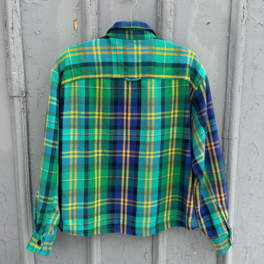 Roots Seymour Plaid Shacket, Size S (oversized)