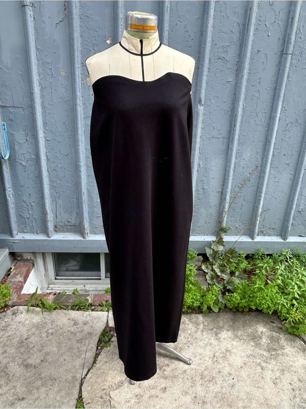 Stuad Strapless Black Shift Dress, Size Approx 14