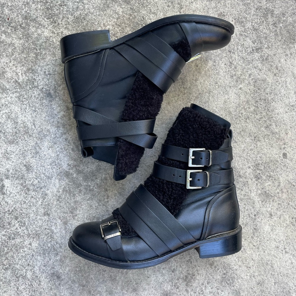 IRO Paris Hoonah Shearling ankle boots, size 36