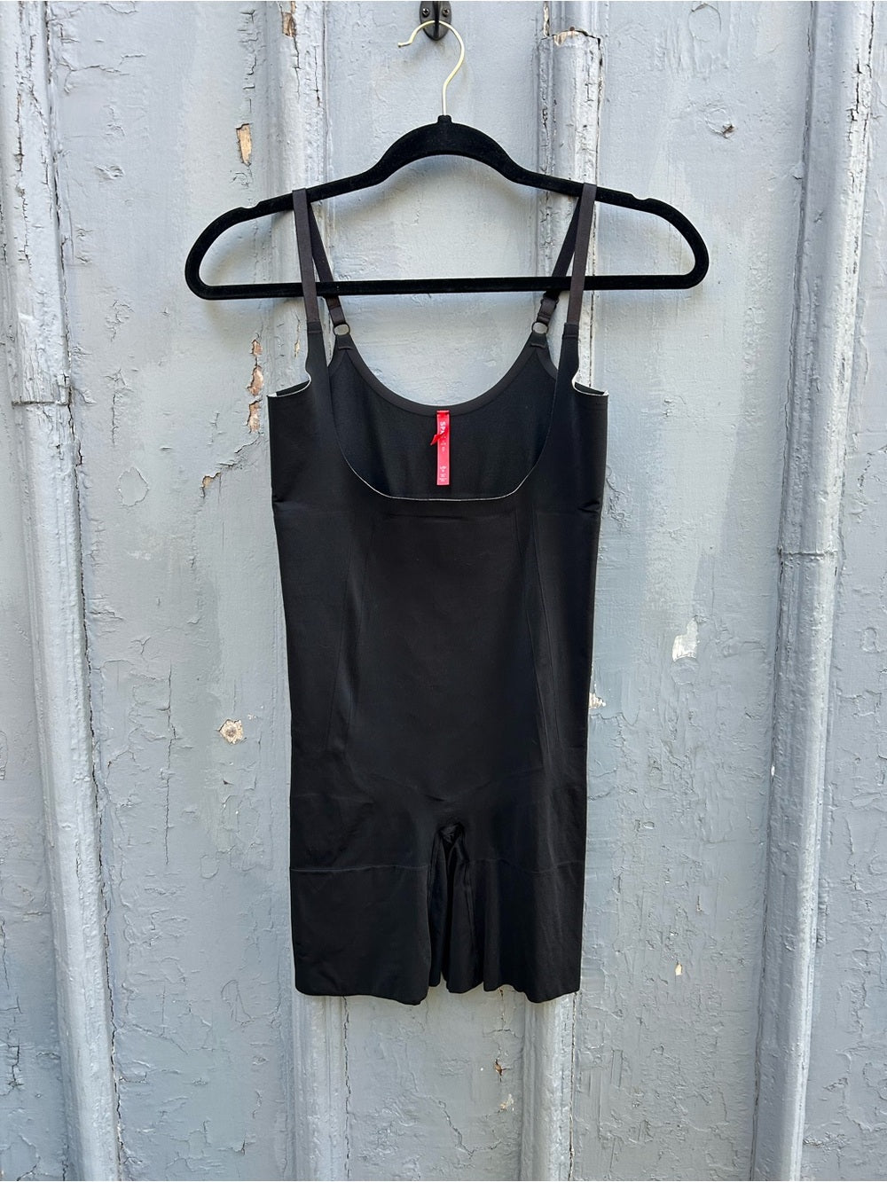 Spanx Black Open Bust Mid Thigh Shapewear, size L
