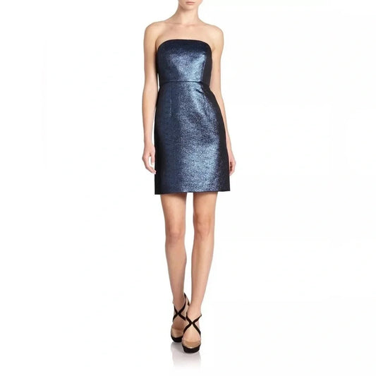 Tibi Strapless  Metallic Dress, size 4