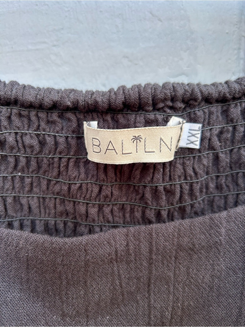 Baliln Black Kiana Linen Crop Top, size XXL