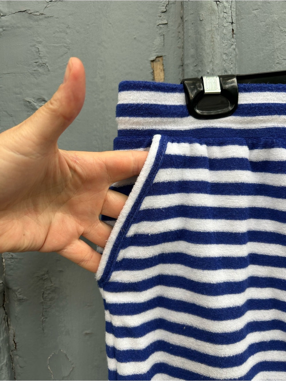 J Crew Weekend blue white terry skirt, Large