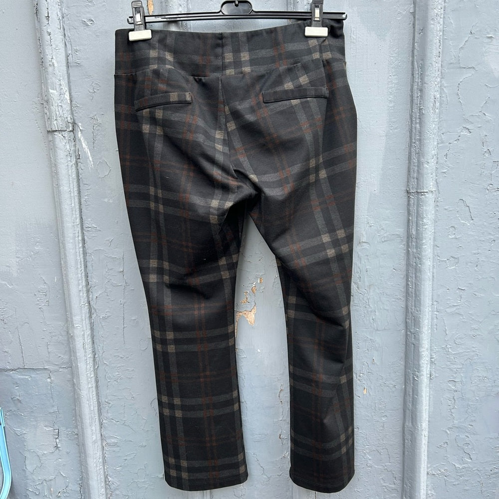 Dotty Plaid Check Pants, size Large