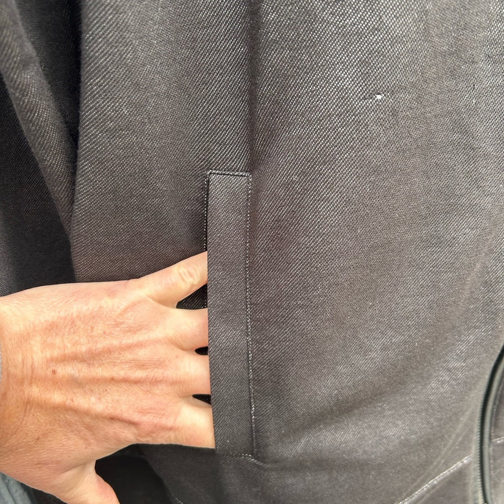 John Varvatos Grey “luxe” light pleather accented jacket, size XL