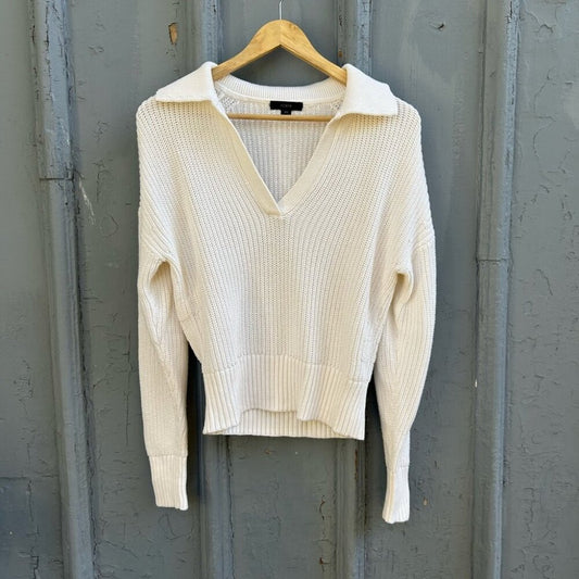 J Crew Cream Cotton Johnny Sweater, size XS