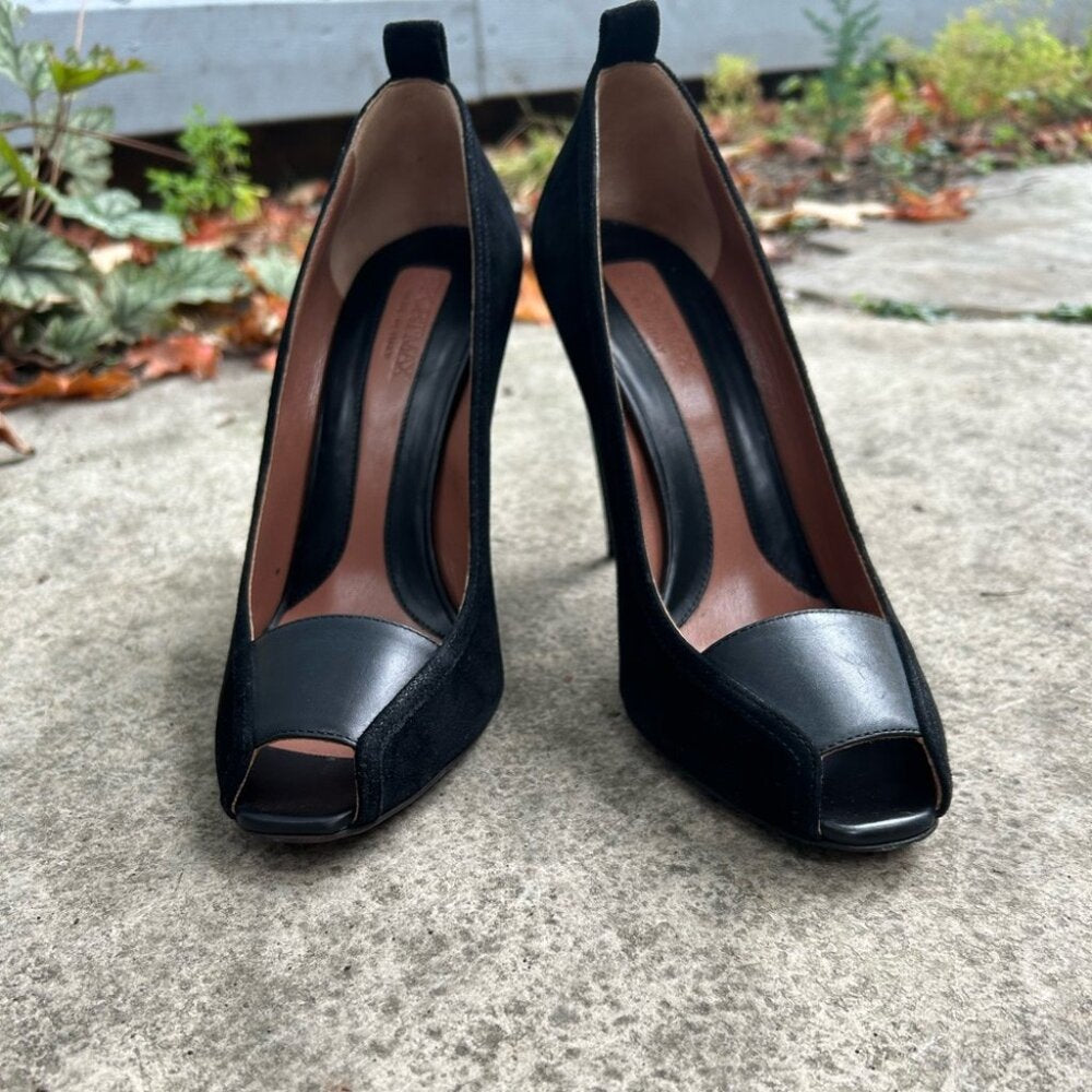 SportMax MaxMara Peep Toe Heels, size 39