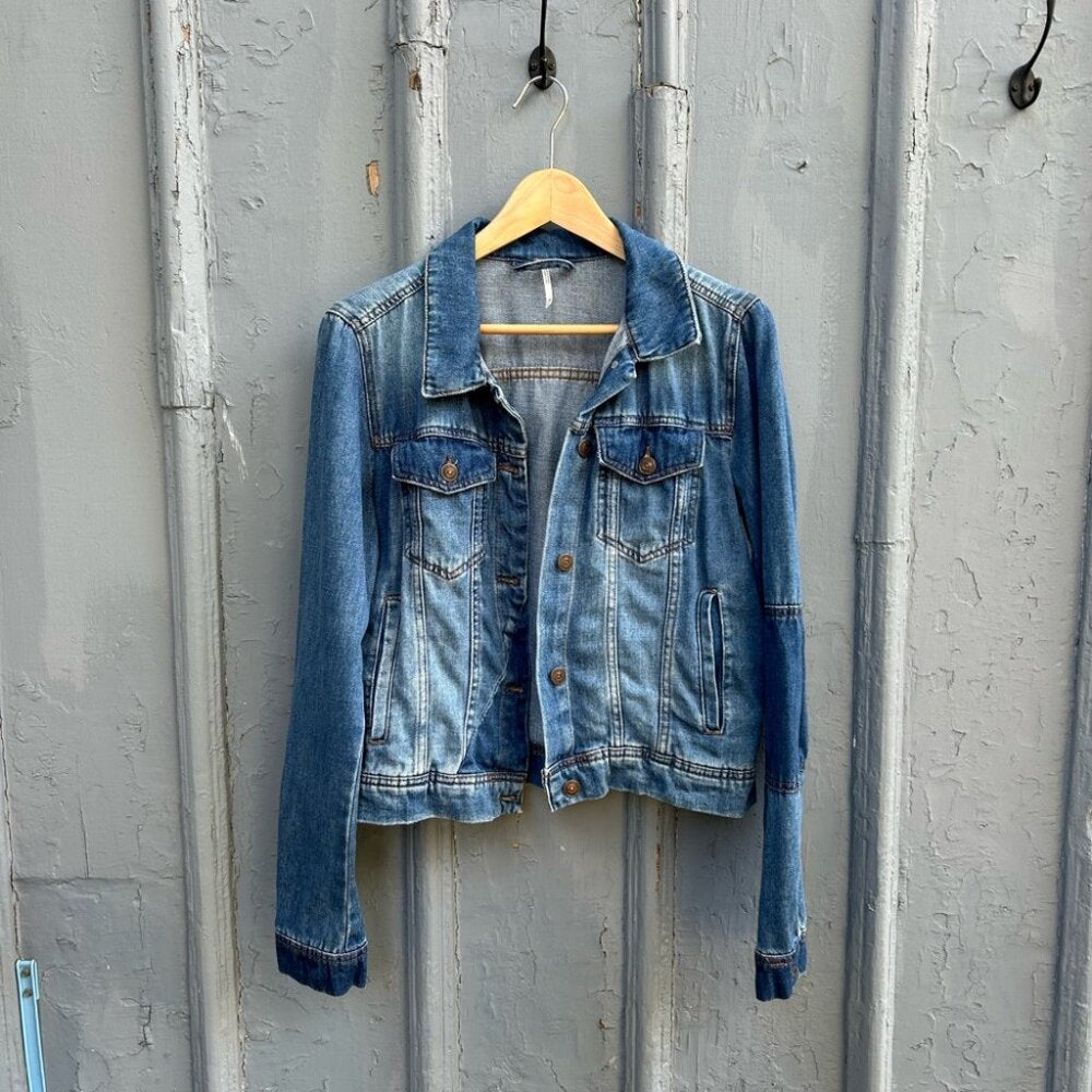 Free People Rumors Denim Jacket, Size M