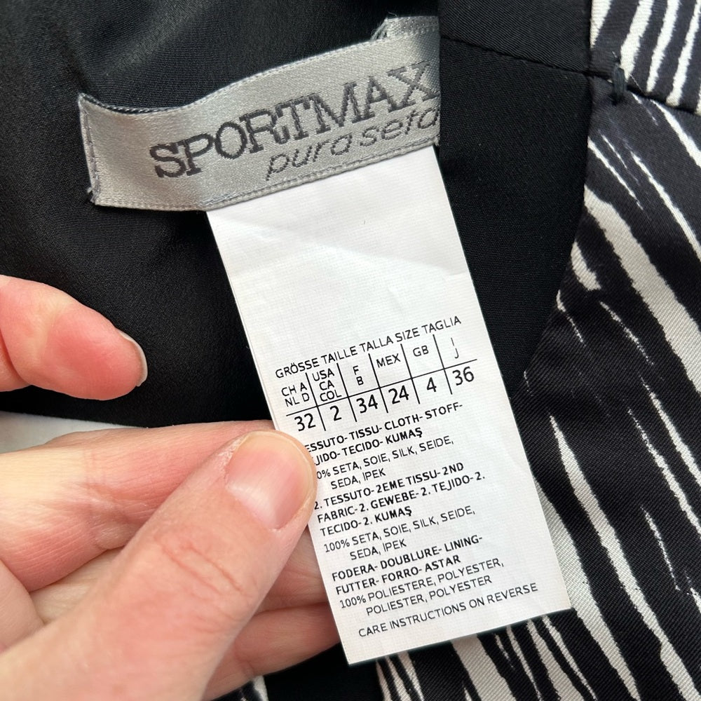 MaxMara SportMax Scribble Blouse, size 2