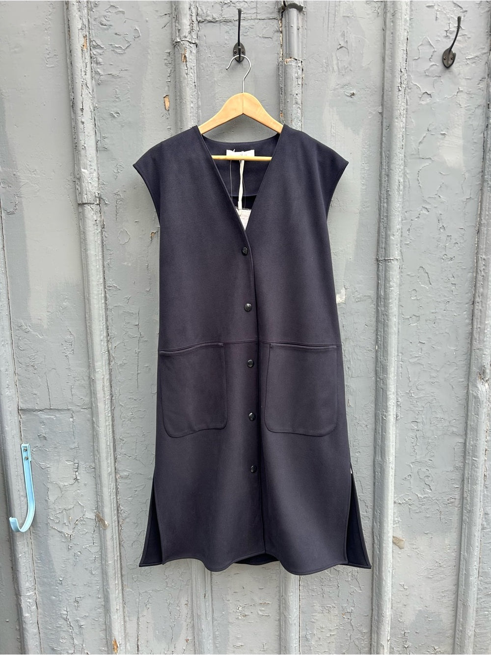 MaxMara Leisure Navy Jersey Gilet Vest, BNWT, size XL