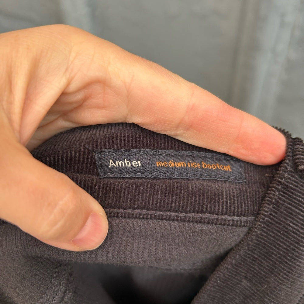 Citizens of Humanity black Amber mid rise bootcut cords, size 27