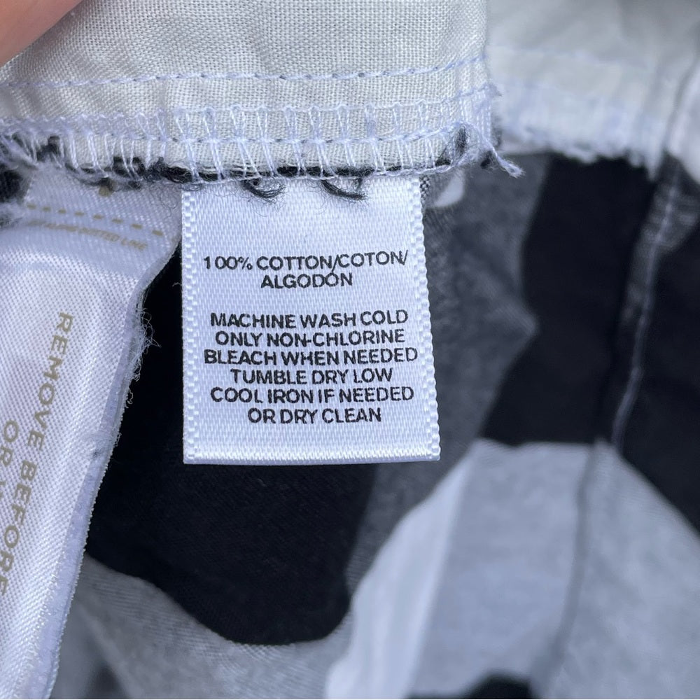 Ann Taylor Loft shorts Black White Oversize Plaid check, size 10