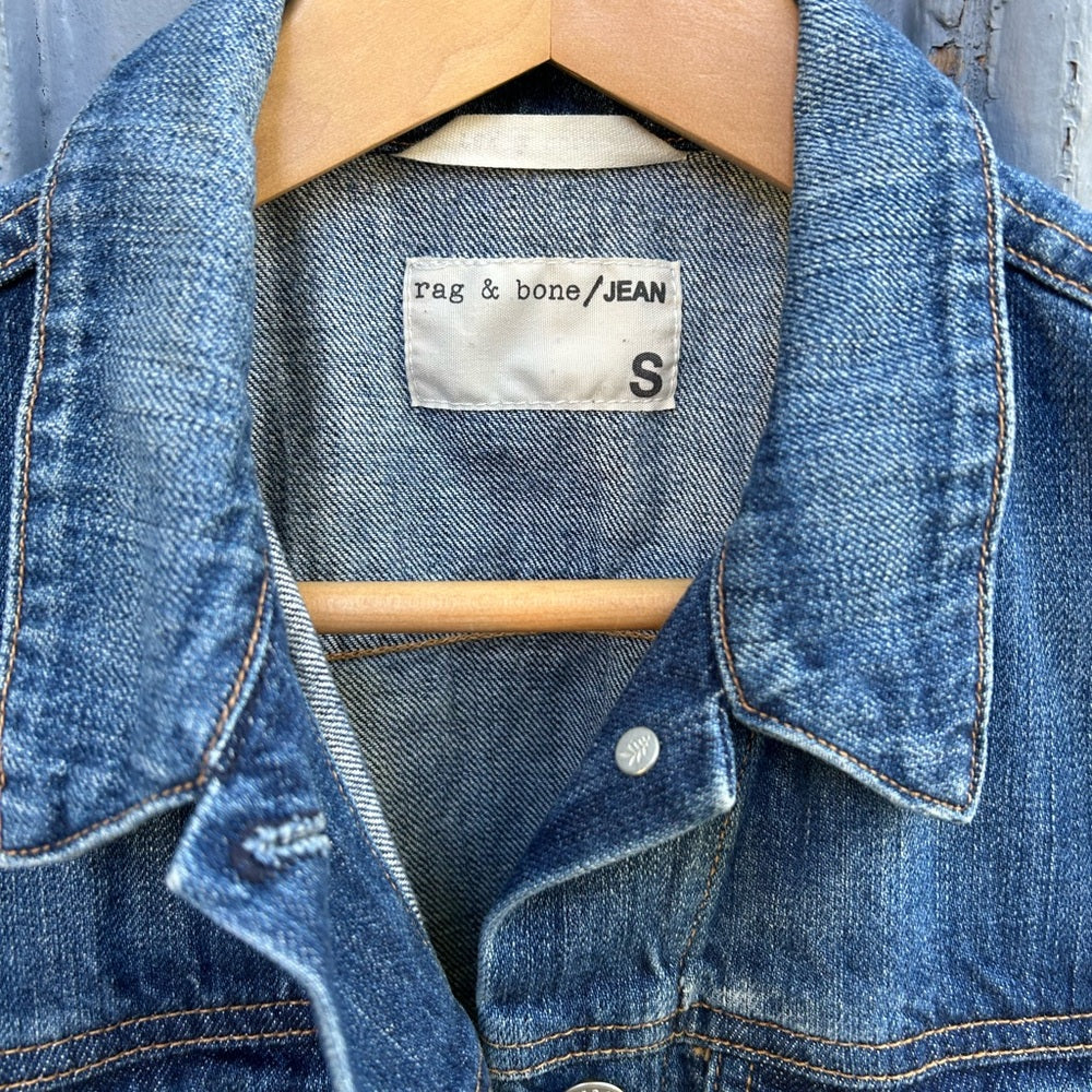 Rag and Bone Burney Denim Vest, Small