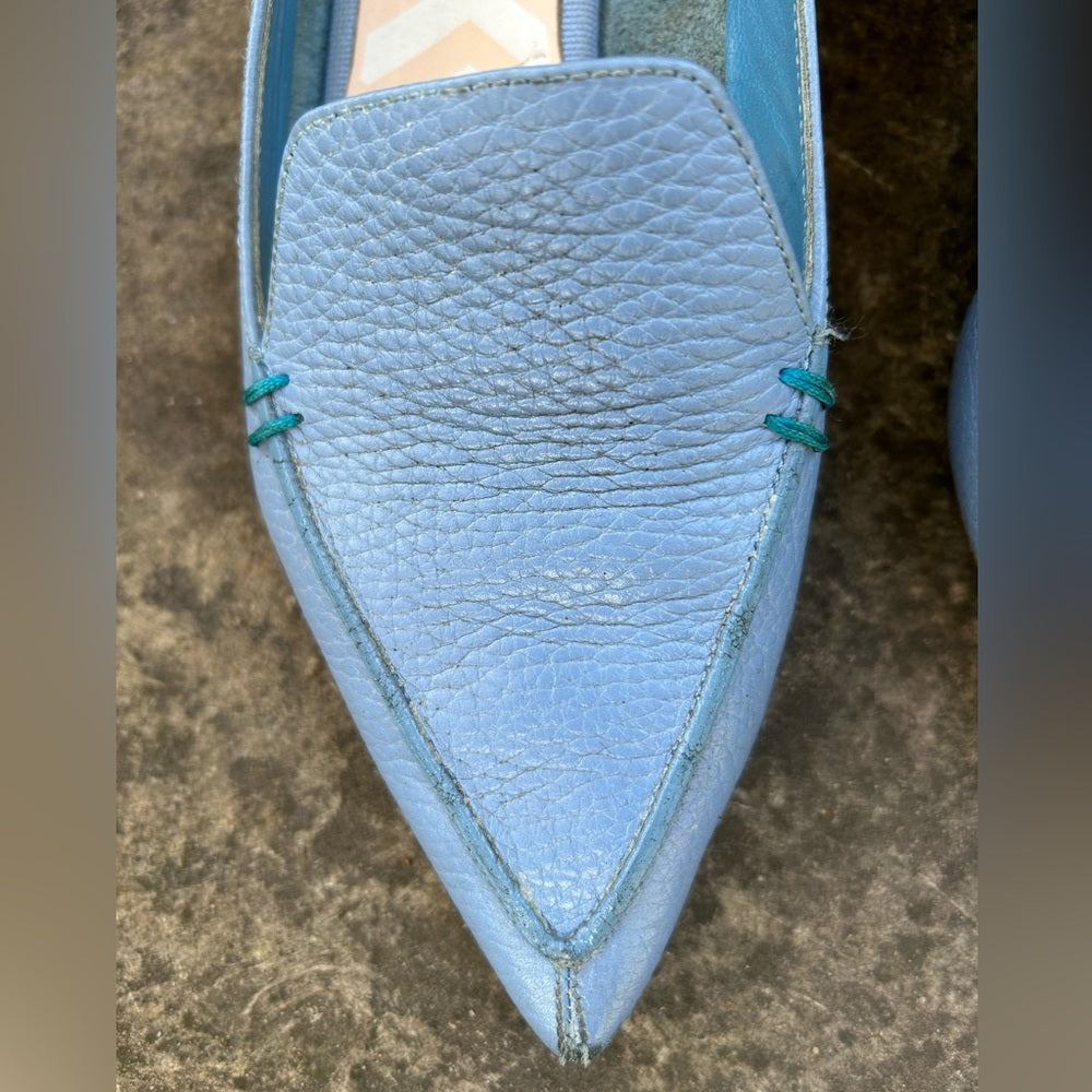 Nicholas Kirkwood Blue Beya Flat Loafer, size 38