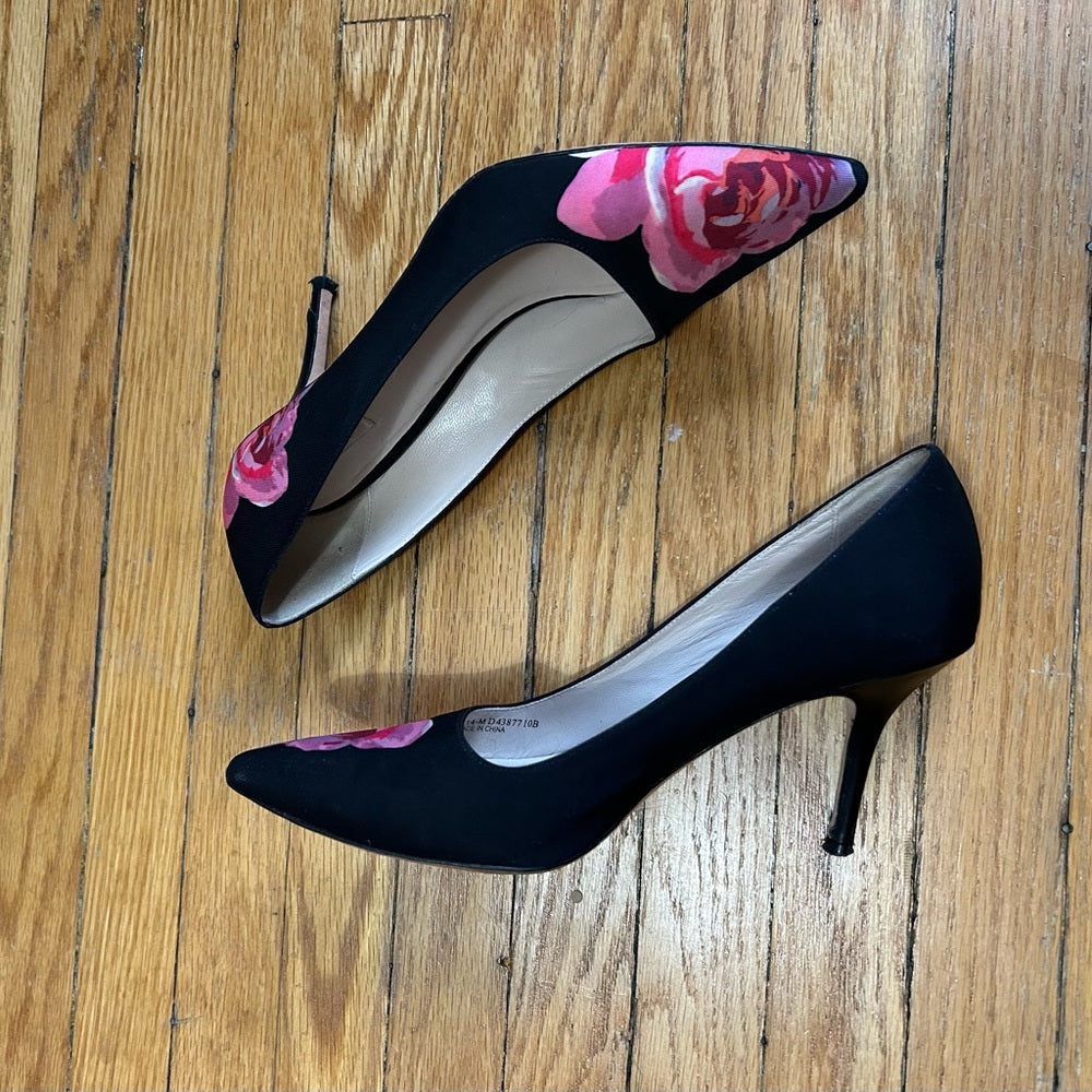 Cole Haan Satin Floral Roses Heel, size 10