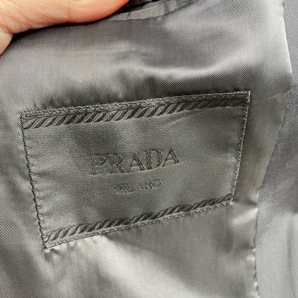 Prada Milano Grey Two Button Slim Fit Blazer, Size 48R