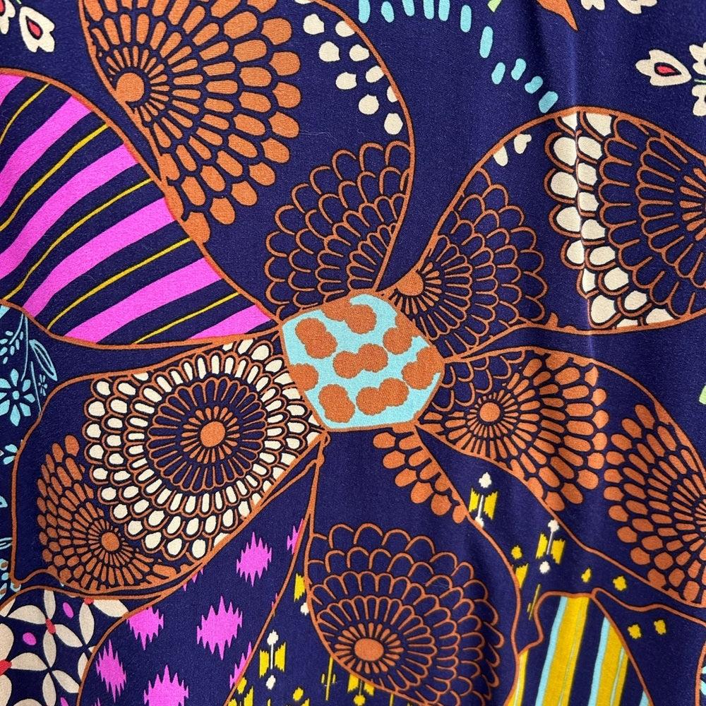 Dotty Long Sleeve floral baseball tee, size M