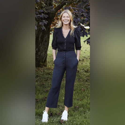 G. Label by Goop Carter Military Black button front trousers, size 8