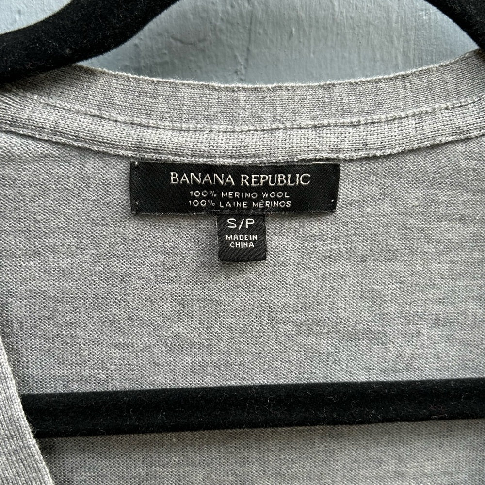 Banana Republic Grey Cardigan Sweater, Small