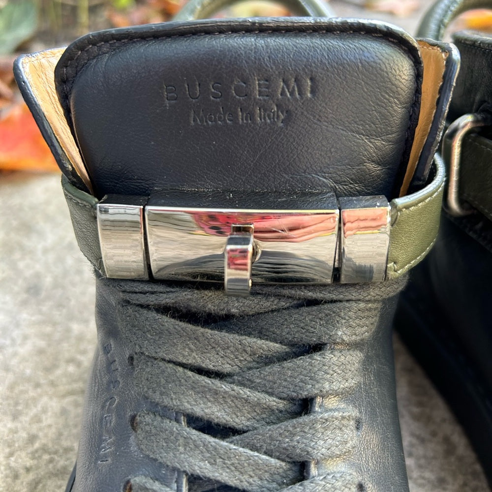 Buscemi Grey Olive green 100mm sneakers, size 40