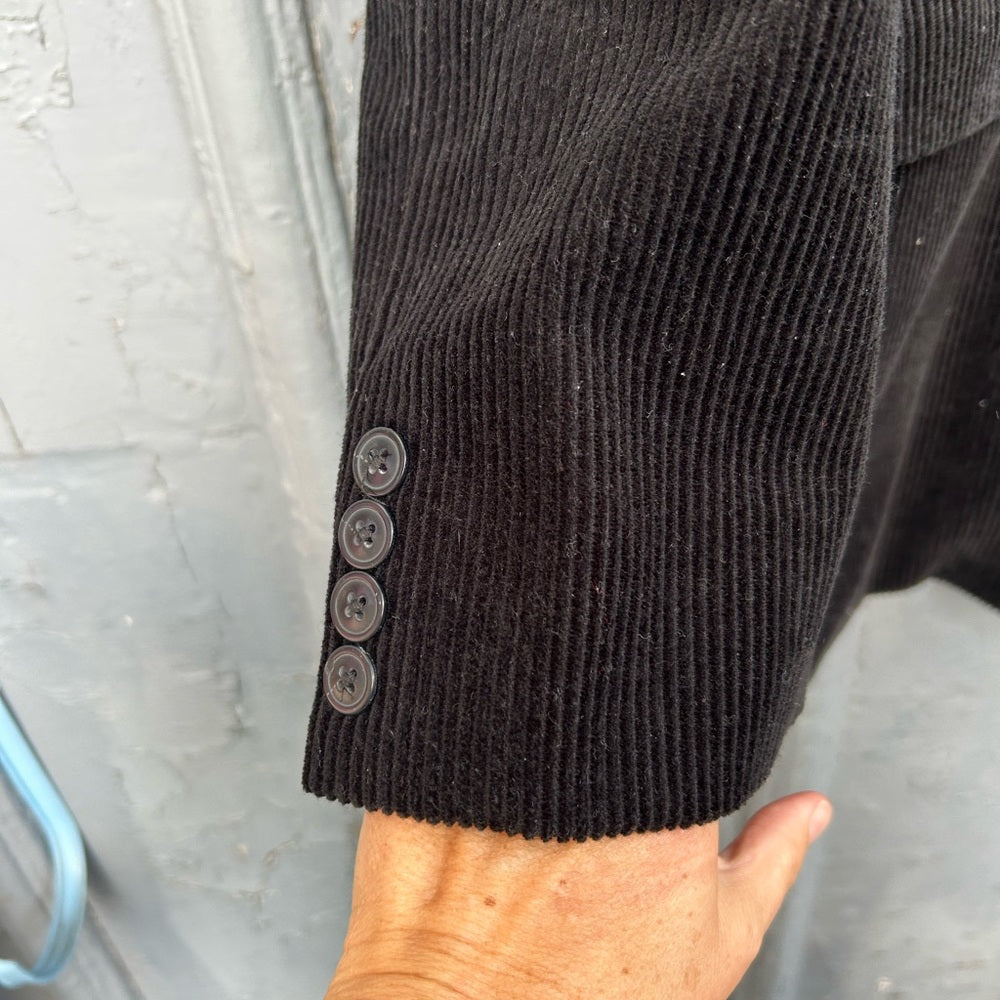 Emerson Fry Black Dylan Cord Jacket, Size Large
