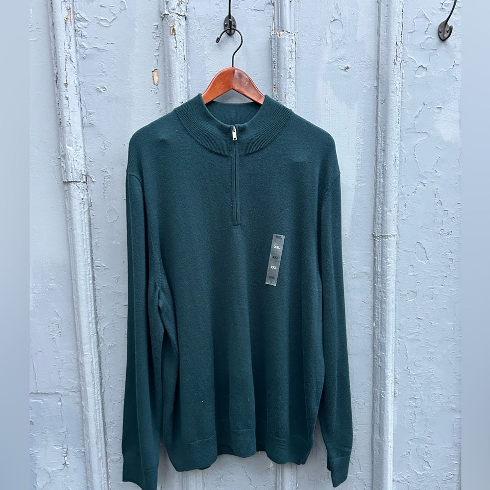 Alfani Men’s Merino Blend 1/4 Zip Sweater, BNWT, Size XXL