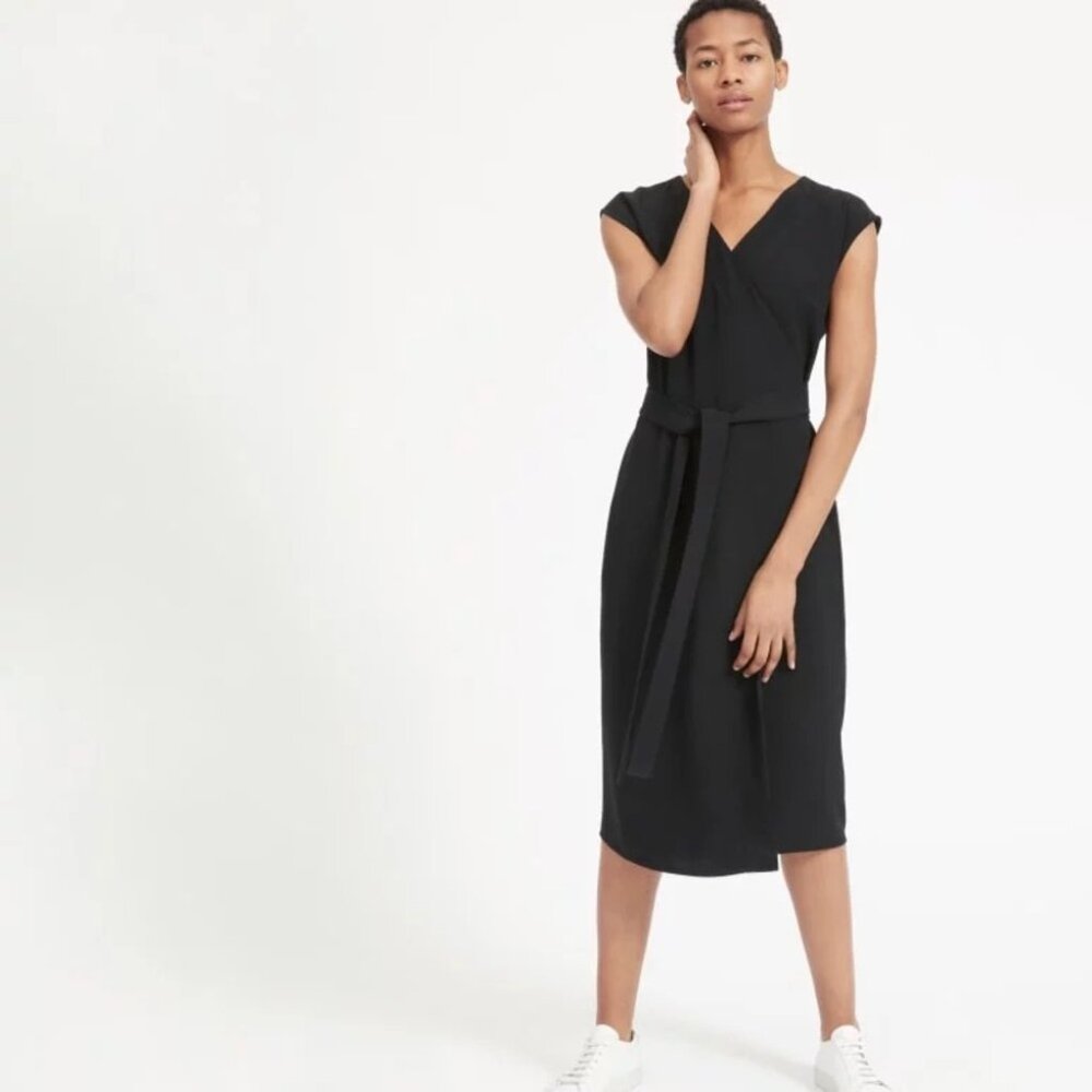 Everlane Japanese Go Weave Wrap Dress, size 6