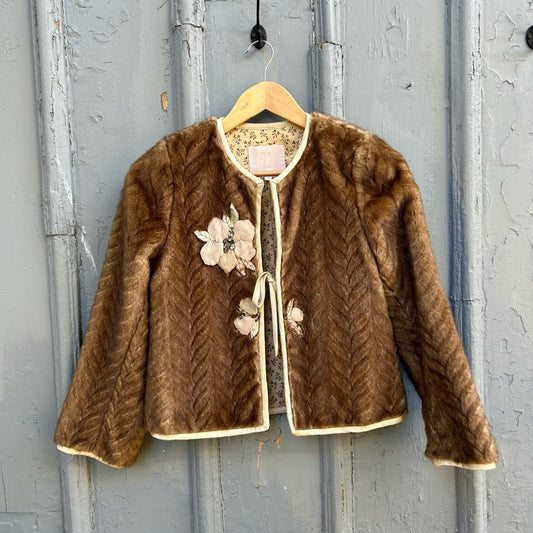 Rebecca Taylor Retro Faux Fur Jacket, size 4