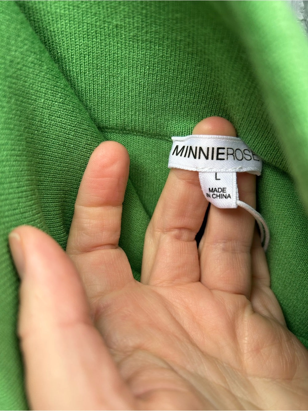 Minnie Rose Green Pleated Knit Skort, BNWT, size L