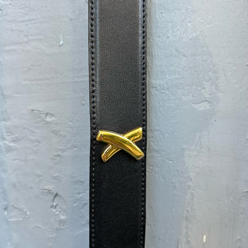 Vintage Paloma Picasso Gold X detail Belt, Small