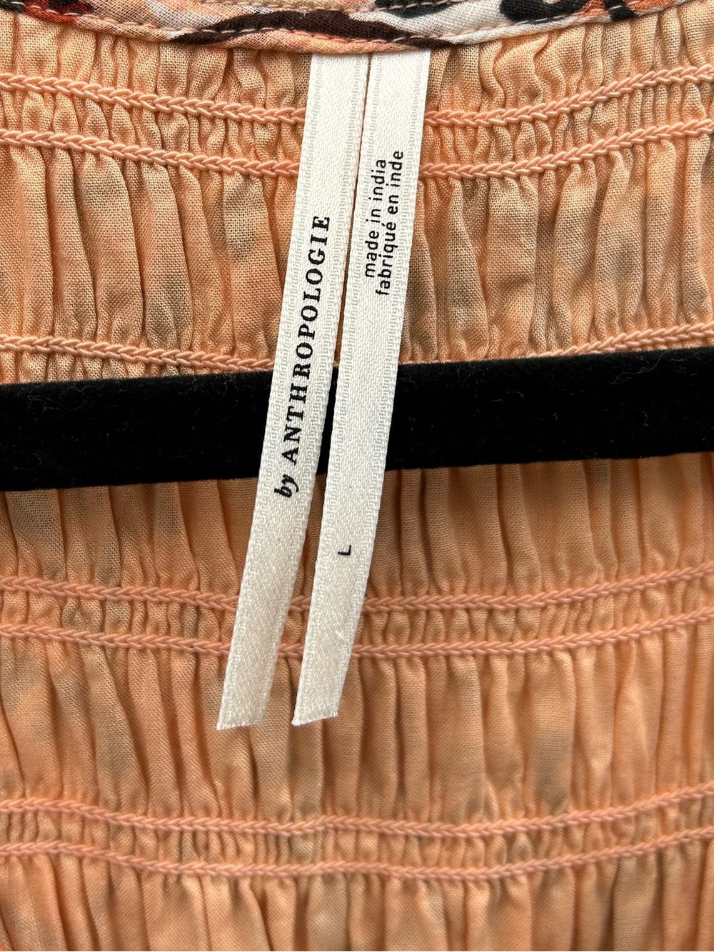 Anthropologie Peregrine Smocked Orange Maxi Dress, Large