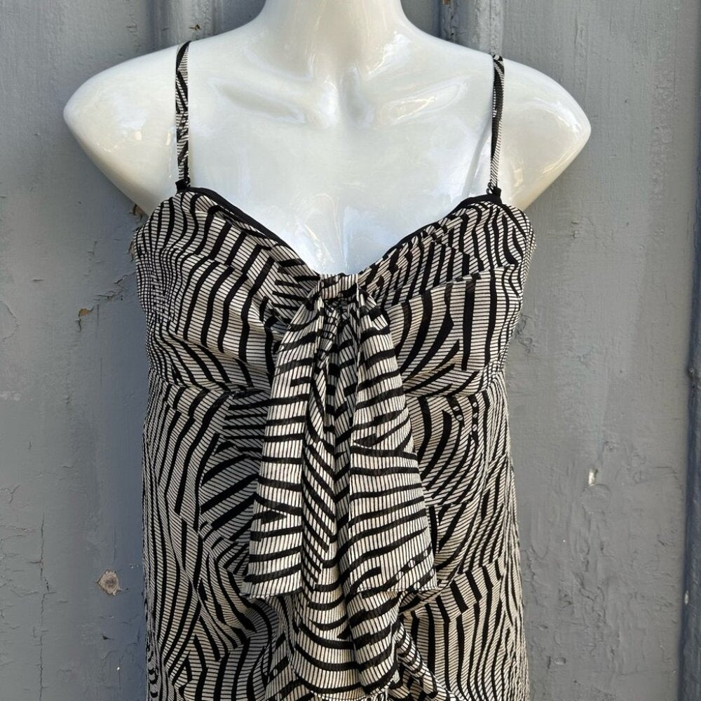 Ted Baker Emidius Zebra Print Silk Strap Dress, size Ted 4 (approx US 8)