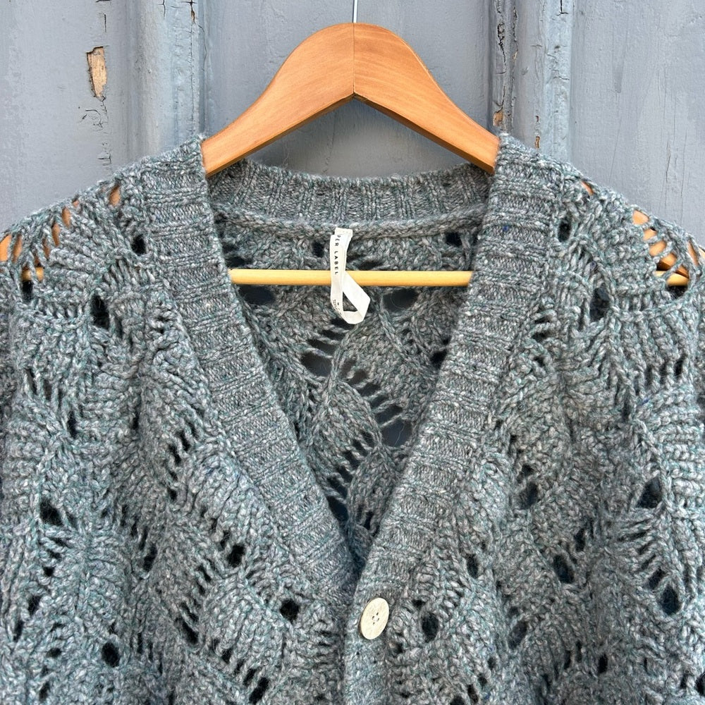 Paper Label Lynn Grey Wool/alpaca Cardigan, size M