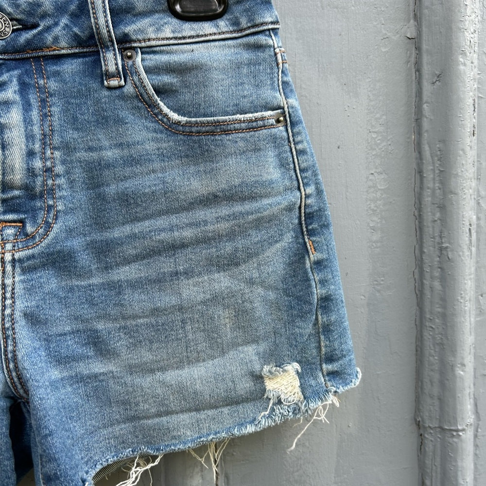 Hidden Distressed Denim Shorts, size M