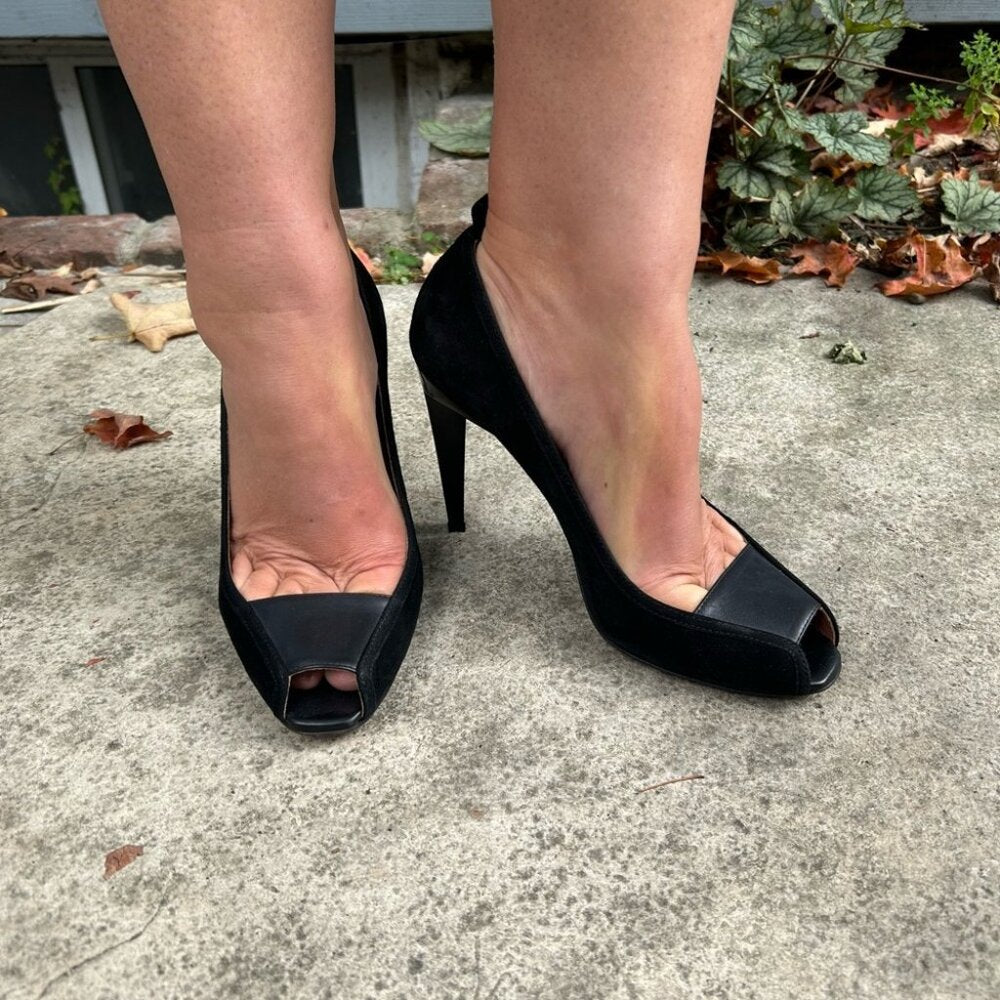 SportMax MaxMara Peep Toe Heels, size 39