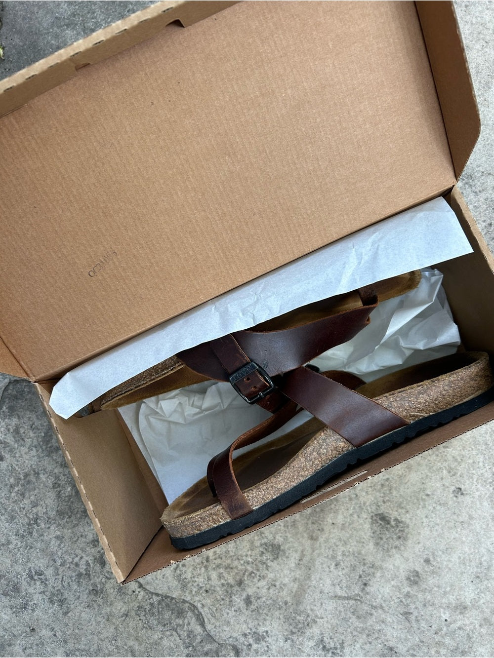 Naot Tahoe Buffalo Leather Sandals, size 40