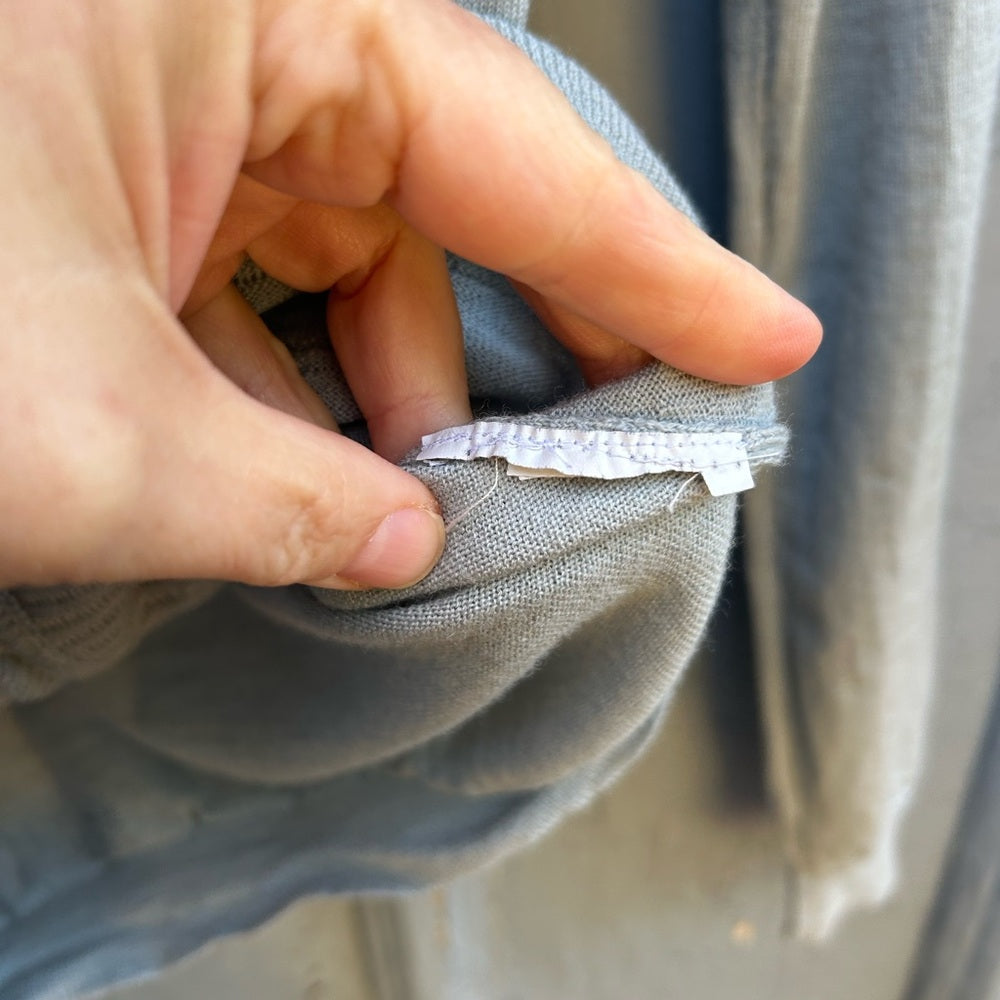 Red Valentino blue ruffle front sweater, size approx Small