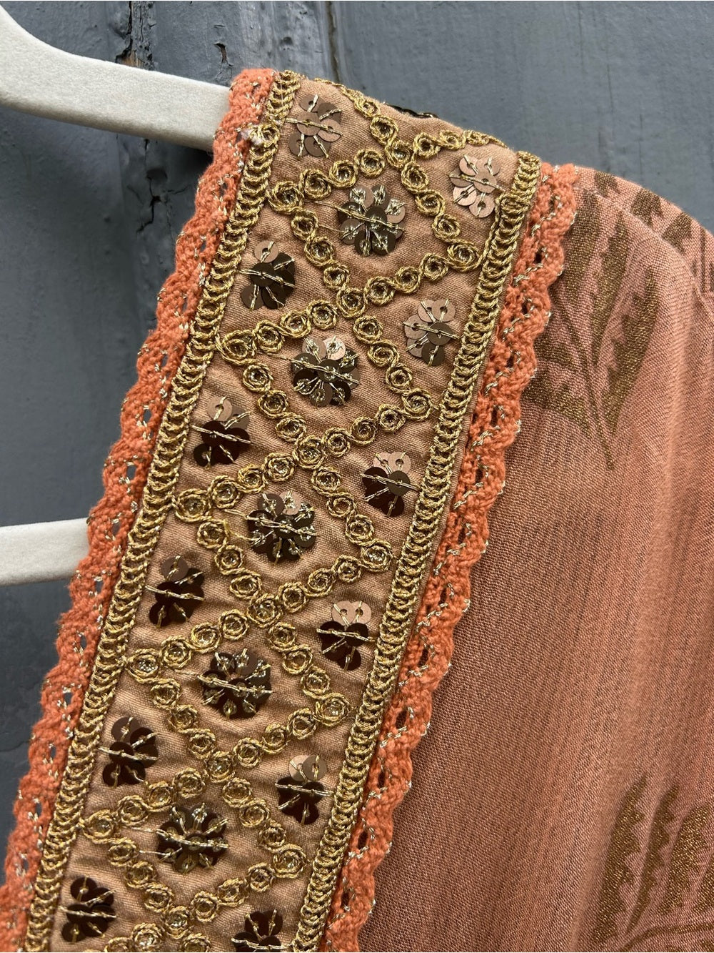Indian Blue & Desert Rose Dress, free size (M)