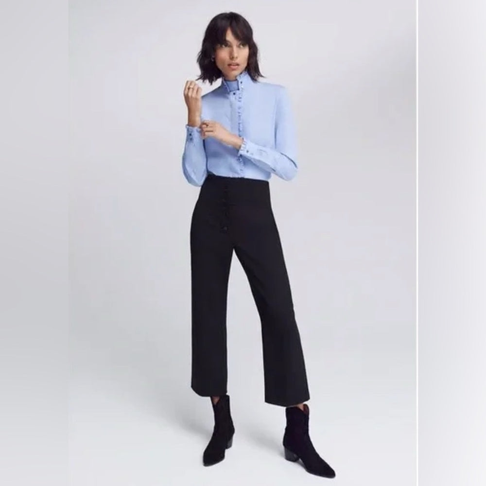 G. Label by Goop Carter Military Black button front trousers, size 8