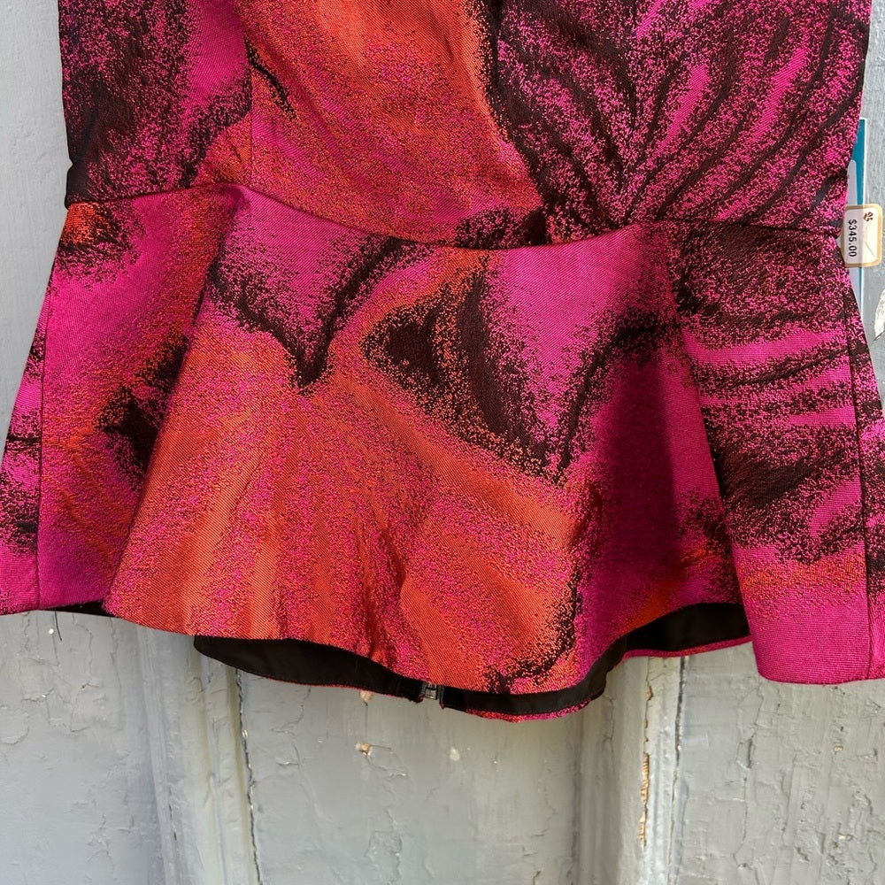 Alice & Olivia pink peplum top, BNWT, Small