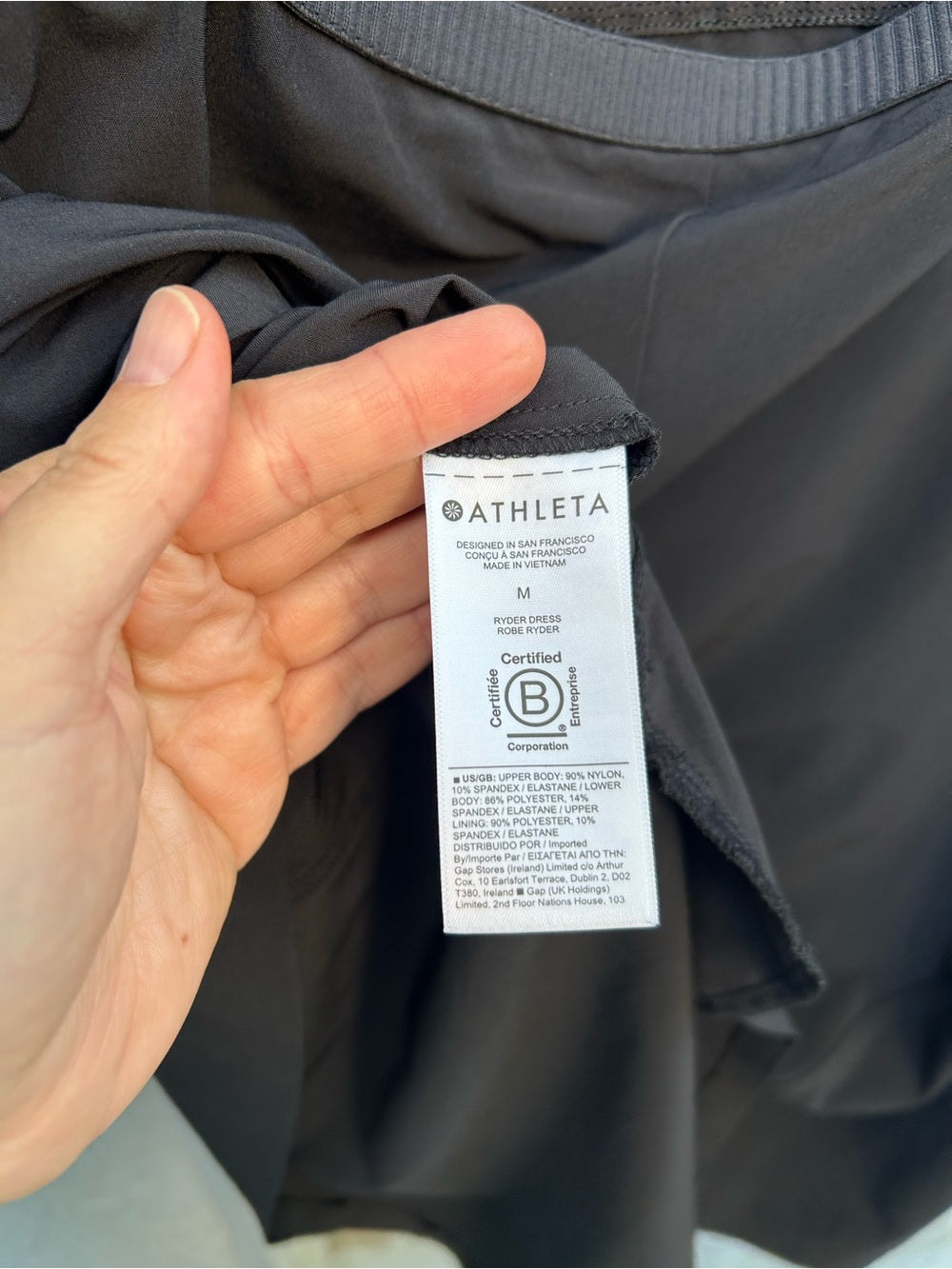 Athleta black Ryder Dress, size M