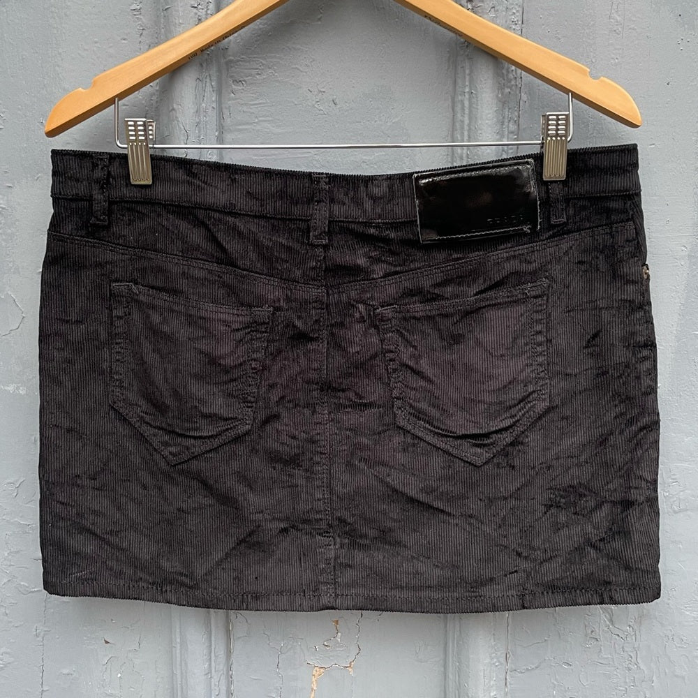 Prada Black Cord Mini Skit, size IT 48 (US 12)
