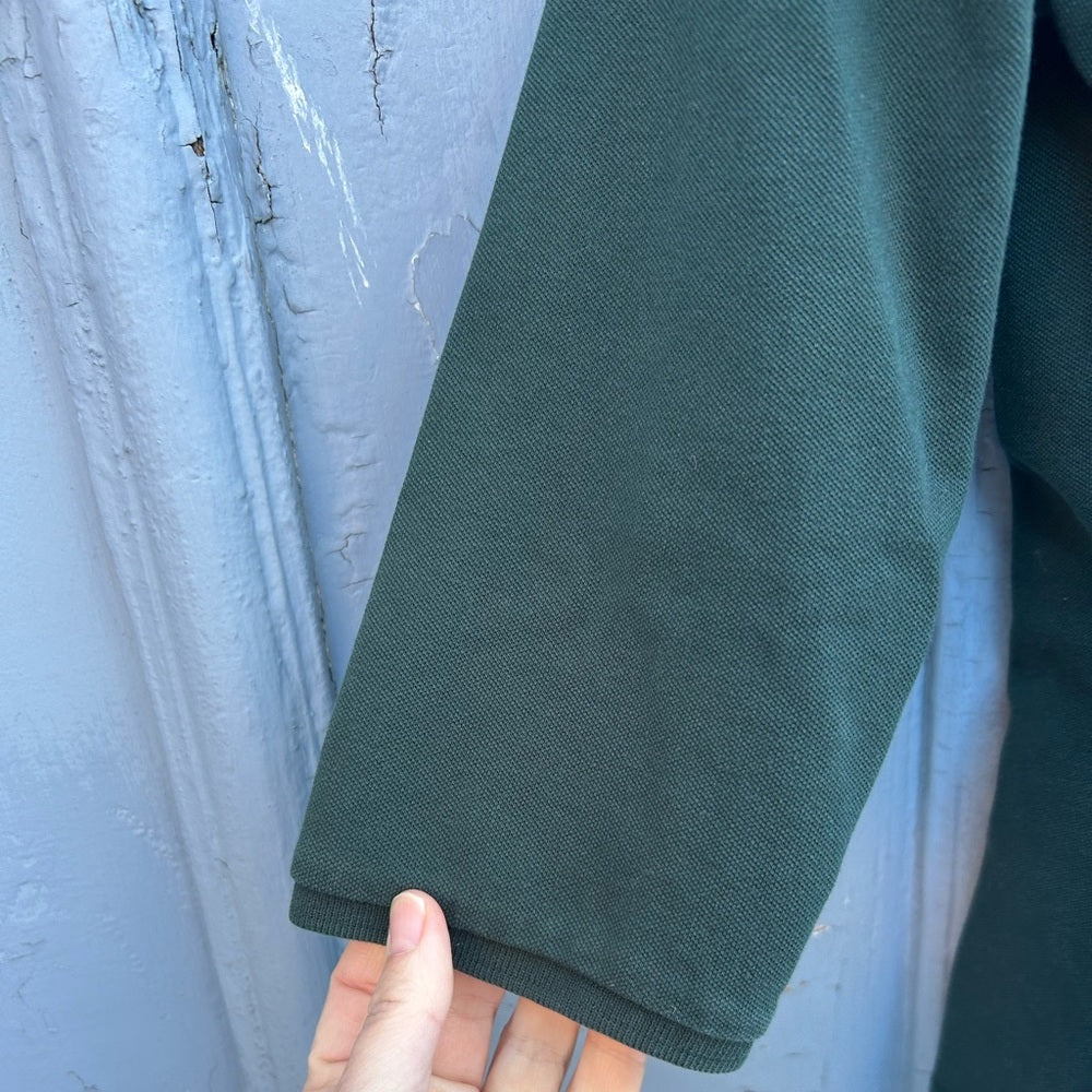 Burberry Green 3/4 Sleeve Polo, size M (fits small),