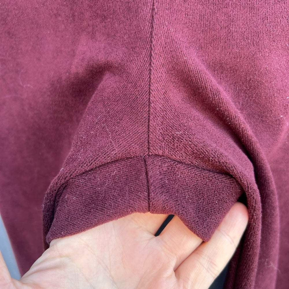Sanctuary x Anthropologie Burgundy Faux Suede Legging, size XL